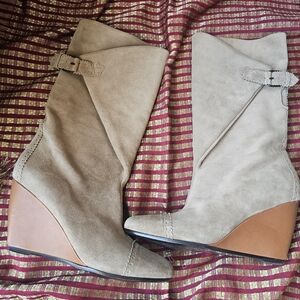 Balenciaga leather boots wedge Italy 39 sz 7